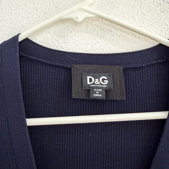 Dolce & Gabbana Old Money Preppy Designer Knit Cardigan Dress Button Down S - Picture 8 of 10